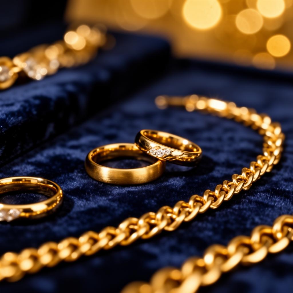 Gouden sieraden close-up